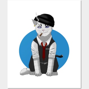 mafia cat Posters and Art